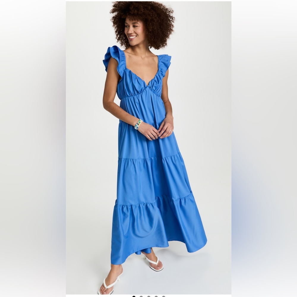 English Factory Blue Maxi Dress